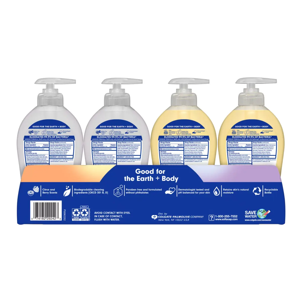 Softsoap Antibacterial Liquid Hand Soap - White Tea & Kitchen Fresh Scents, 4 pk./11.25 fl. oz. - Image 2