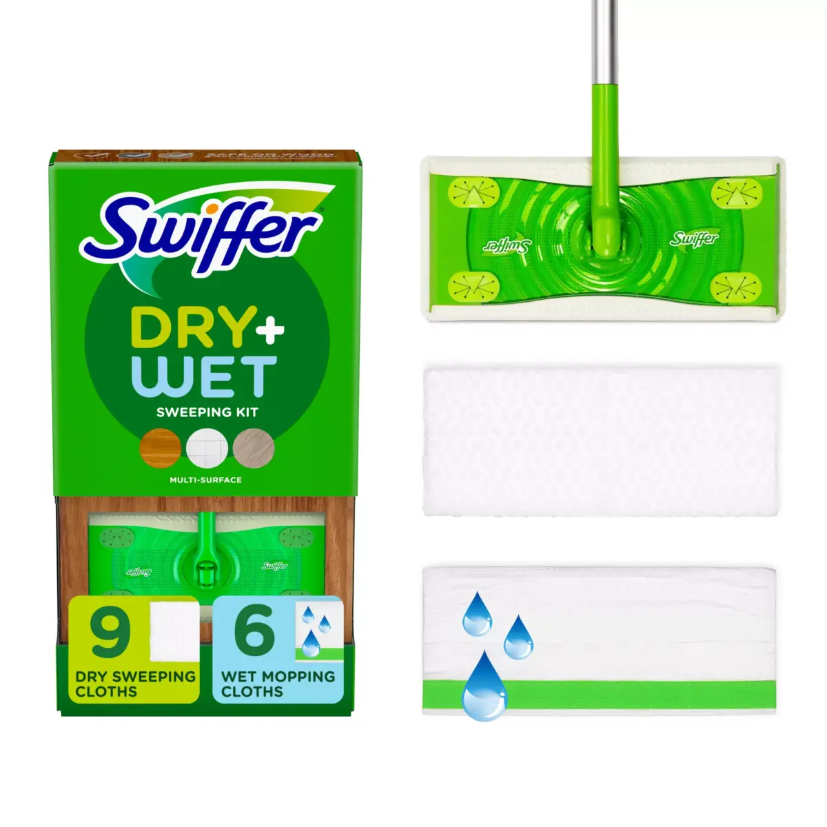 Swiffer Dry + Wet Multi Surface Sweeping Kit - Fresh Scent - Image 3