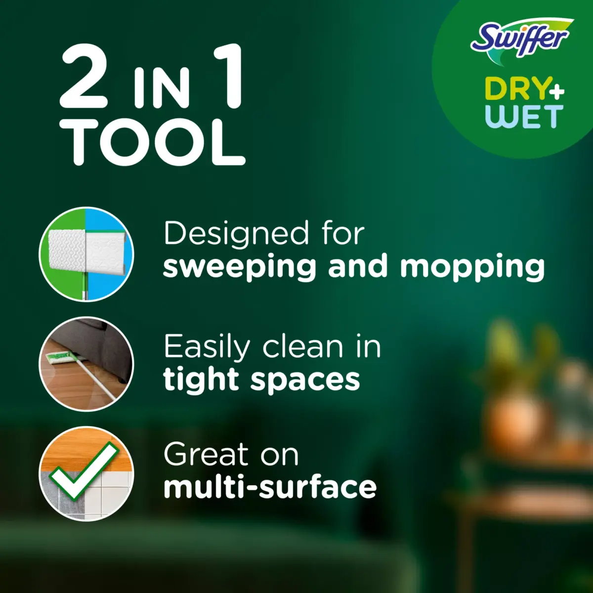 Swiffer Dry + Wet Multi Surface Sweeping Kit - Fresh Scent - Image 4