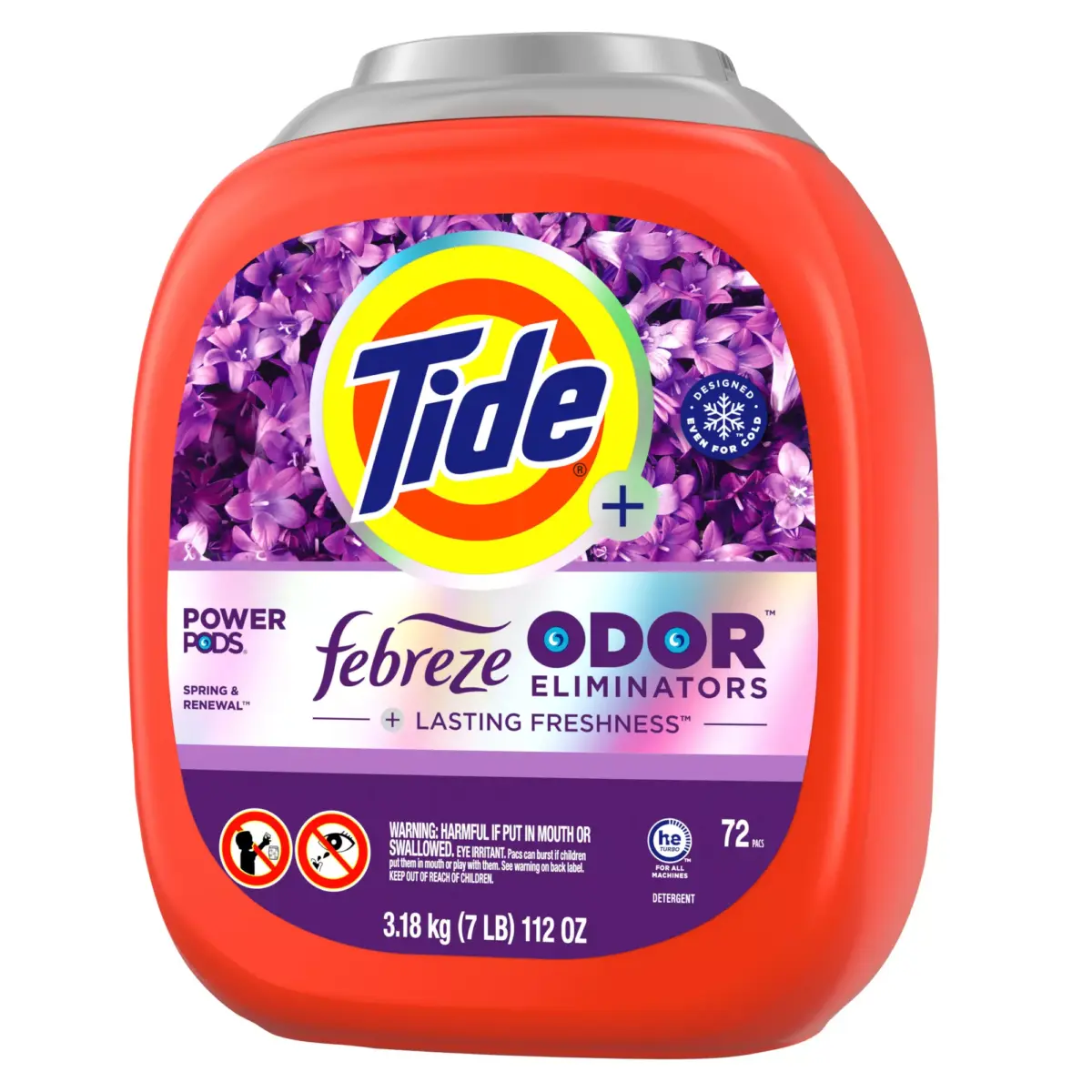 Tide Power PODS with Febreze Odor Eliminators - Spring & Renewal, 72 ct. - Image 3
