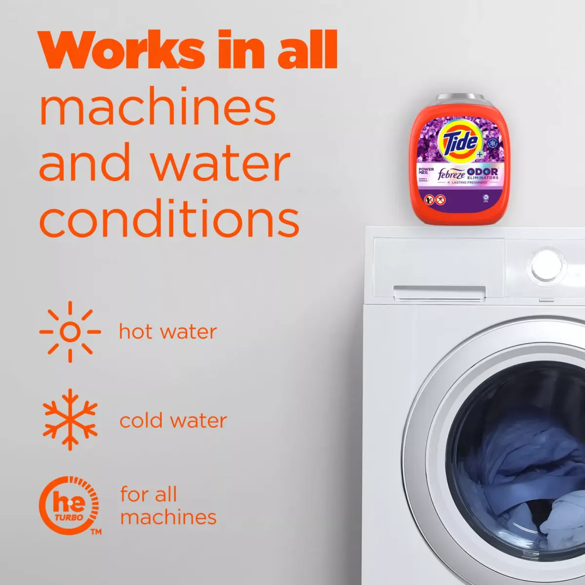 Tide Power PODS with Febreze Odor Eliminators - Spring & Renewal, 72 ct. - Image 8