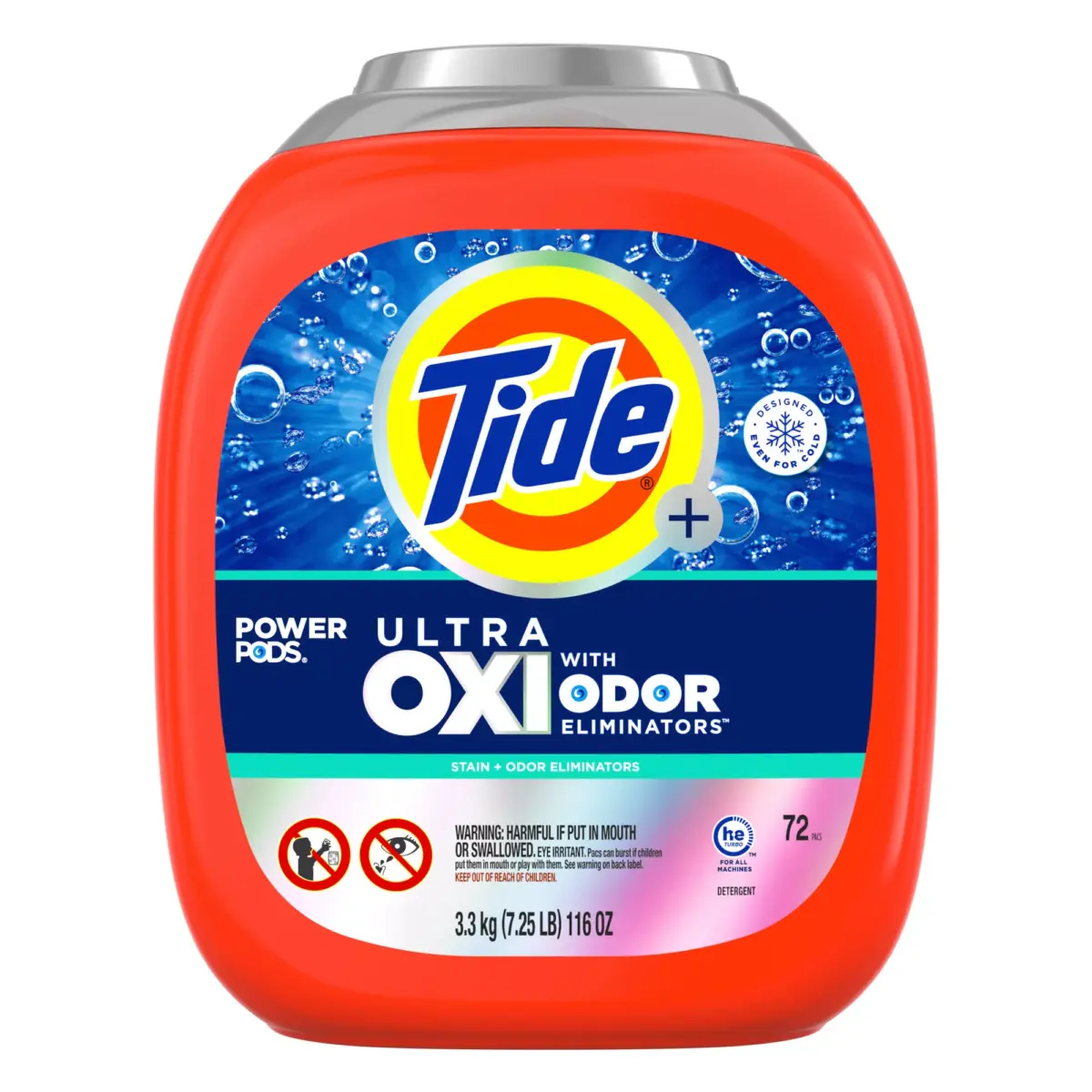 Tide Ultra OXI Power PODS with Odor Eliminators - Original Scent, 72 ct. - Image 2