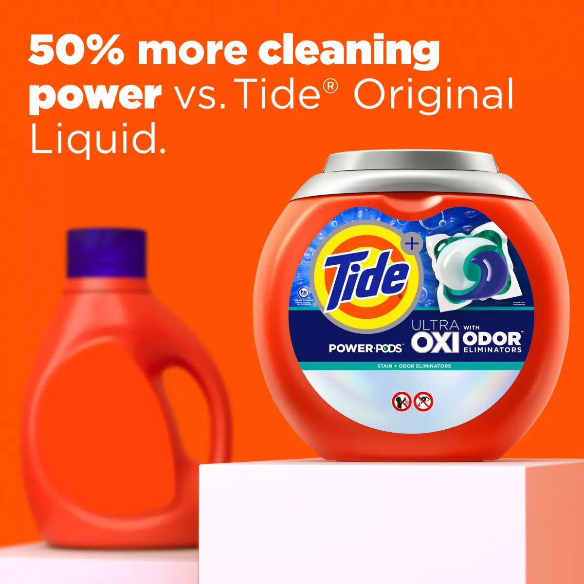 Tide Ultra OXI Power PODS with Odor Eliminators - Original Scent, 72 ct. - Image 6