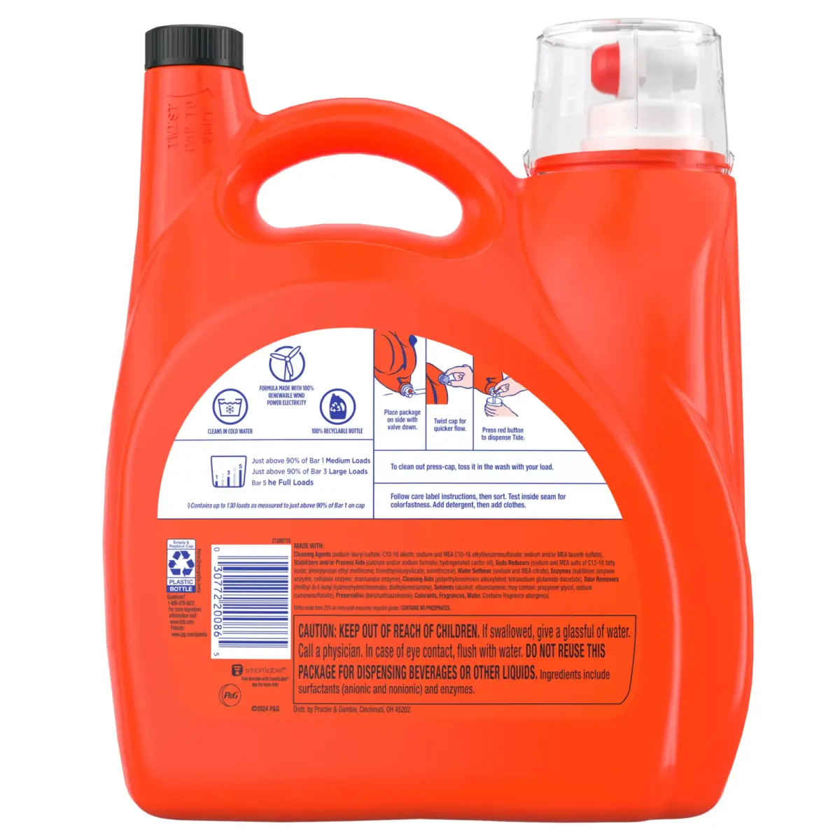 Tide Ultra Sport Liquid Laundry Detergent, 130 loads/166 oz. - Image 2