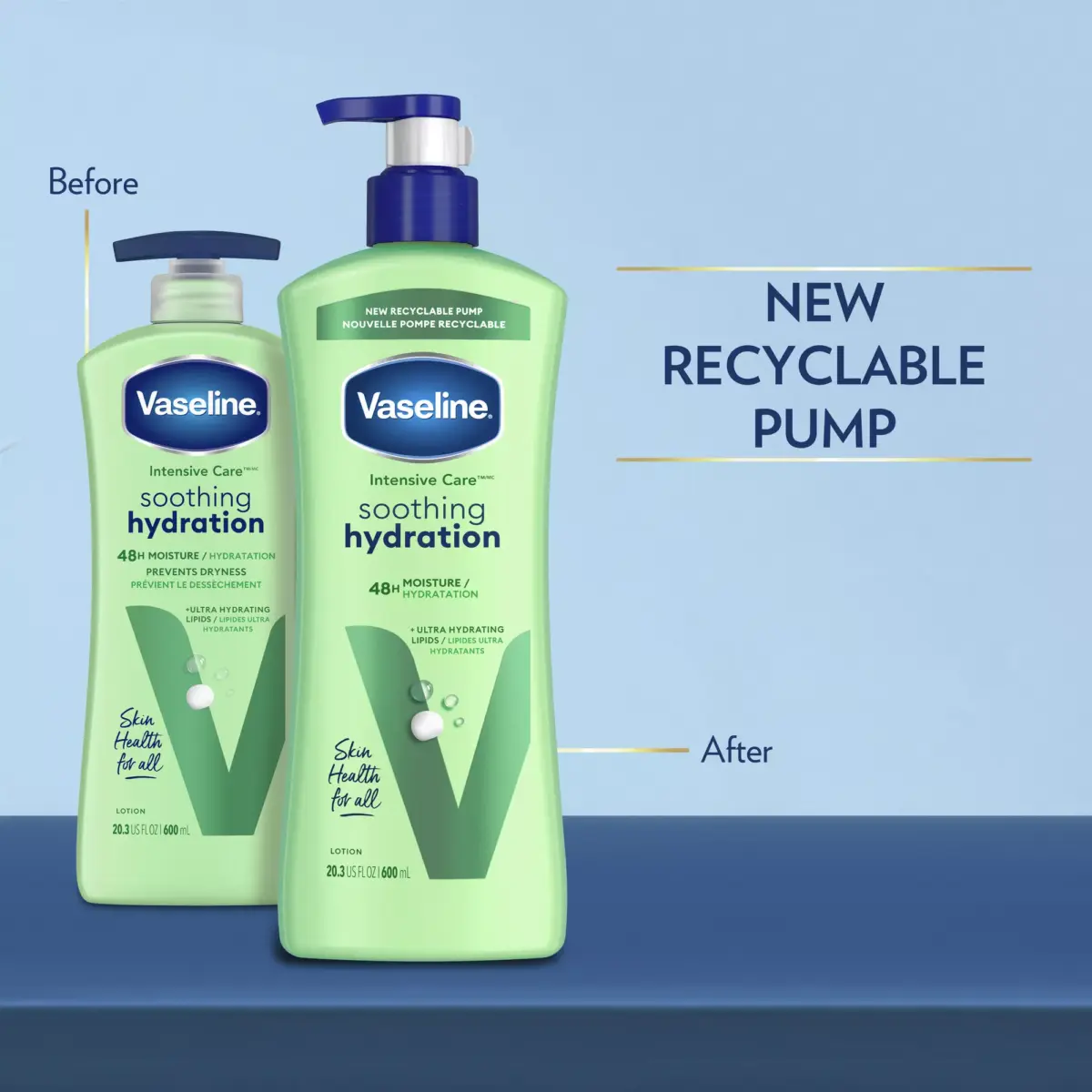 Vaseline Intensive Care Body Lotion Soothing Hydration, 2 pk./20.3 fl. oz. + Bonus Bottle, 10 fl. oz. - Image 10