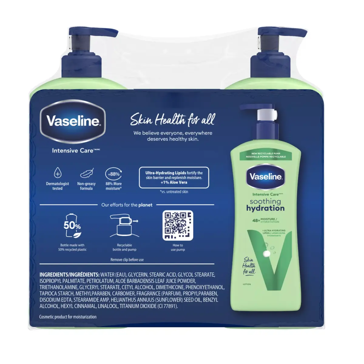 Vaseline Intensive Care Body Lotion Soothing Hydration, 2 pk./20.3 fl. oz. + Bonus Bottle, 10 fl. oz. - Image 2