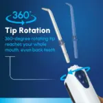 Waterpik Cordless Portable Water Flosser with 2 Tips, ADA Accepted, White and Blue - Image 3