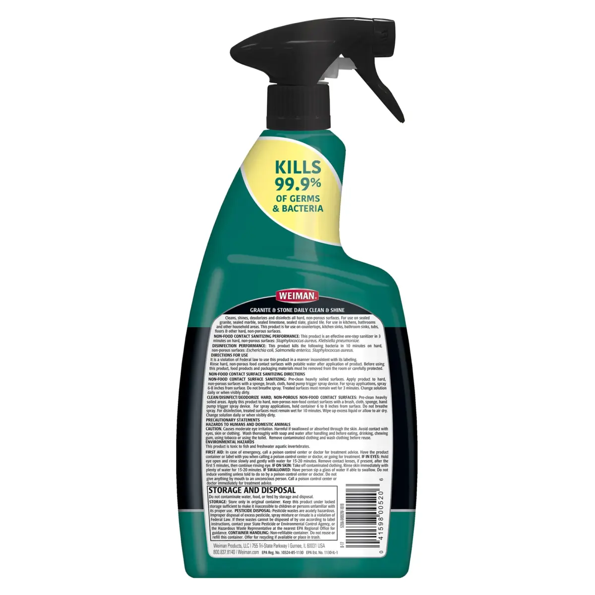 Weiman Granite & Stone Daily Cleaning & Shine Disinfectant, 2 pk./32 oz. - Image 2